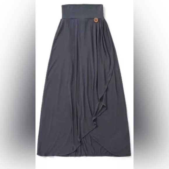 Matilda Jane Sweet And Simple Maxi Skirt Gray Knit Joanna Gaines Size M NWT - Picture 2 of 5